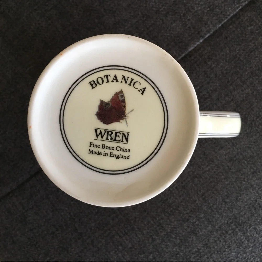 Wren Fine Bone China Floral Botanical Mug, 10 oz